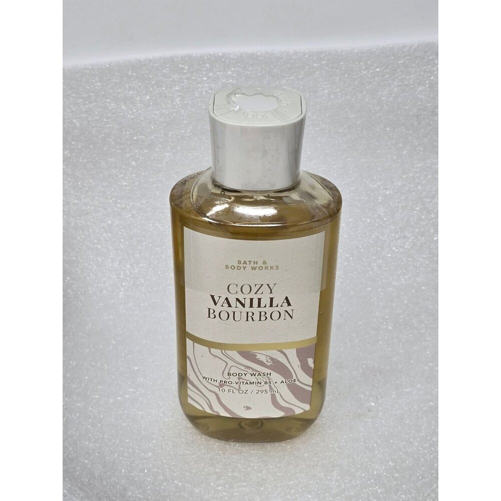 Bath & Body Works Cozy Vanilla Bourbon Body Wash 10 Fl Oz Dermatologist Tested